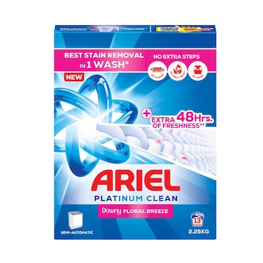 مسحوق غسيل اريال بلمسة داوني المنعشة مناسب للغسالات شبه الأوتوماتيكية 2.25 كج