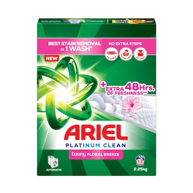 Ariel Laundry Powder Detergent with a Touch of Downy Freshness Suitable for Automatic Machines 2.25kg