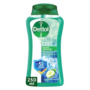 ديتول هايدرا كول غسول جسم مضاد للبكتيريا برائحة الخيار أزرق 250 مل