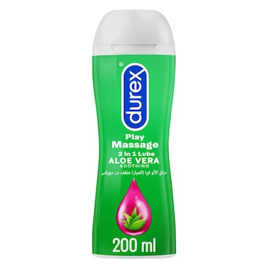 Durex Play Massage 2 in 1 Lubricant Gel, Soothing Aloe Vera- 200ml