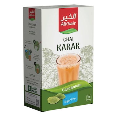 إيموجي - شاي كرك بالهيل، خالي من السكر، 15جرام ×12 ظرف