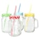 500ml Glass Mason Jar With Straw