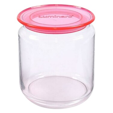 Luminarc - Pot Jar With Lid, 0.75L, Pink Lid
