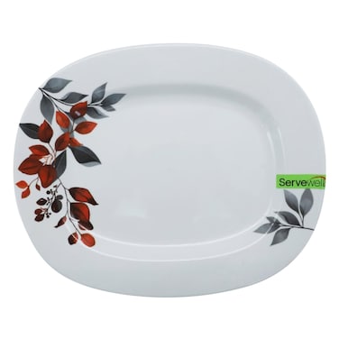Servewell Oval Serving Plate 31cm Leaves