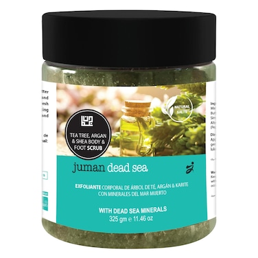 Juman Dead Sea Tea Tree Argan And Shea With Dead Sea Minerals Body And Foot Scrub 325g