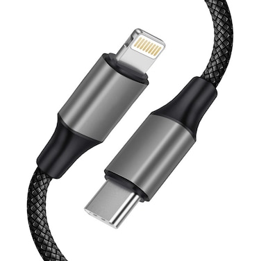 EZRA PD20W Type-C to Lightning Fast Charging Cable DC286, 1 Meter, Nylon Braided, High-Speed Data Transfer, Durable Tinned Copper Core, Compatible with iPhone and iPad

