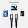 كابل بيانات Microdigit Type C إلى Type C PD - بطول 1.2 متر، شحن سريع 60 وات، مضفر من النايلون، خالٍ من التشابك، نقل بيانات متوافق مع أجهزة MacBook وiPad وS21 Ultra والمزيد - كابل شحن سريع