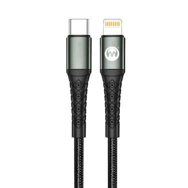 Microdigit Type C to Lightning PD Data Cable &ndash; 1.2 Meter Long, 20W Quick Charging, Nylon Braided, Durable Design, Compatible with iPhone, iPad, and More &ndash; Fast Charging Cable

