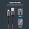 كابل شحن بيانات Microdigit Type C إلى USB - 1.2 متر مضفر من النايلون، شحن سريع، تصميم متين - متوافق مع الهواتف الذكية والأجهزة اللوحية والمزيد