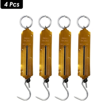 ميزان جيب ديفونس 100 كجم / 224 رطل مع خطاف معدني ومسطرة قياس - عبوة من 4 قطع