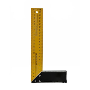 DEFAONS 25cm Hardened Steel L-Square Angle Ruler with Lightweight Aluminum Handle &ndash; Accurate Carpentry Tool
