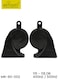 MrHorn MR-80-002 Snail Horn - Dual Tone 400Hz/500Hz, Loud and Clear, Durable Vehicle Horn Set

