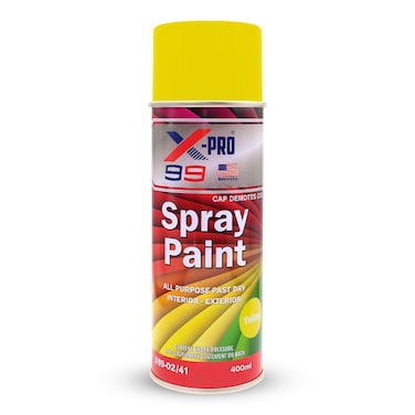 X-PRO 99 Yellow Gloss Spray Paint for Interior and Exterior Use &ndash; X99-02/41 &ndash; 400ml

