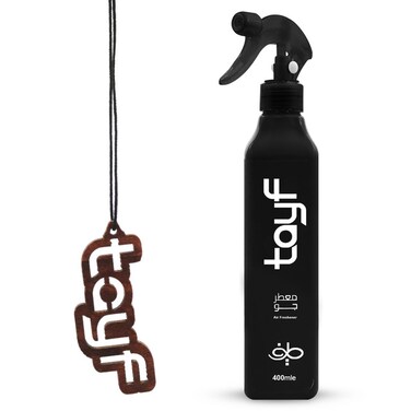 معطر جو معلق على شكل مرآة سعة 400 مل، مناسب لغرفة المعيشة، غرفة النوم، السيارة، والمطبخ (أسود)