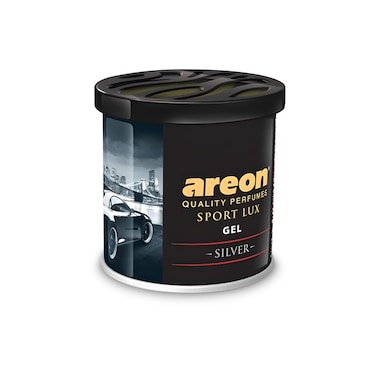 معطر جو أريون سبورت لوكس جل فضي للسيارة، 80 جم - عطر جل بقوة رائحة قابلة للتعديل لانتعاش داخلي يدوم طويلاً للسيارة