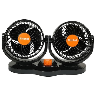 Mitchell HX-T312 5&Prime; Dual Vehicle Fan, 24 V DC, Two-Speed for Trucks, SUVs, Cars

