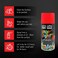Safi Wax Spray Paint Fire Red Model SFW-P-73-ECO 400ml for Walls, Wood, Metal, Glass, Canvas