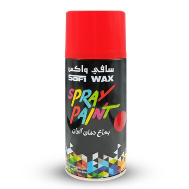 Safi Wax Spray Paint Fire Red Model SFW-P-73-ECO 400ml for Walls, Wood, Metal, Glass, Canvas