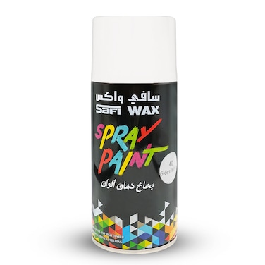 Safi Wax Spray Paint Gloss White Model SFW-P-40-ECO 400ml for Walls, Wood, Metal, Glass, Canvas







