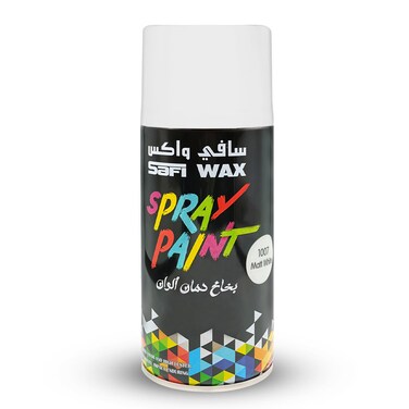 Safi Wax Spray Paint Matt White Model SFW-P-1007-ECO 400ml for Walls, Wood, Metal, Glass, Canvas







