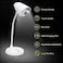 Weidasi WD-6046 LED Table Lamp, USB Rechargeable, 2400mAh Battery, Touch Dimming, Adjustable Head

