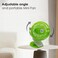 مروحة WEEDASI SHINEBEST WD-2100 بمشبك تثبيت، خضراء   قابلة لإعادة الشحن عبر USB، 7 فولت، 4 واط، بثلاث سرعات، دوران 360 درجة، طاقة مزدوجة   مروحة تبريد للمكتب، السيارة، المنزل، المكتب