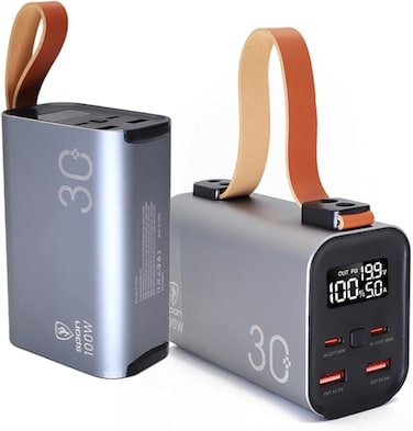 باور بانك SP SPON، شاحن بطارية عالي السعة 20000 مللي أمبير في الساعة مع توصيل طاقة USB-C داخلي/خارجي 65 وات، منفذ USB-C 60 وات، منفذ QC 3.0 22.5 وات، منفذ USB 60 وات...