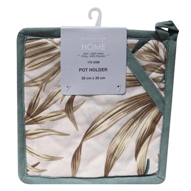 La Collection Home - Pot Holder, Green Leave, 20 X 20 cm