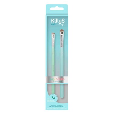 Killy's Pastelove Collection Green Tea Eyebrow And Eyeliner Brush Set