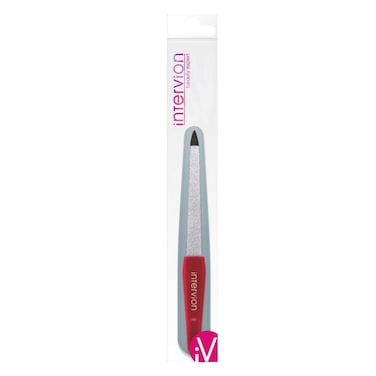Intervion Beauty Expert 180 Grit Sapphire Nail File Medium 15cm Red/Silver