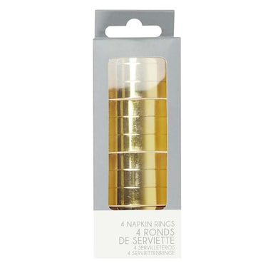 مجموعة من 4 حلقات مناديل "رويال" 11 سنتيمتر ذهبي