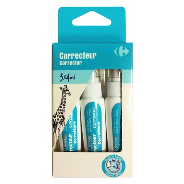 كارفور ميني أقلام تصحيح  4 ملل 3 قطع