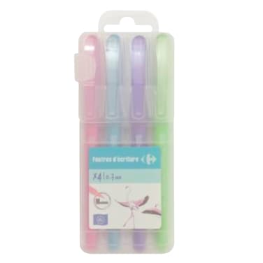 Carrefour Felt Pens 0.7mm Multicolour Pack of 4
