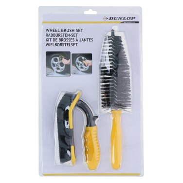 Dunlop Wheel Cleaning Brush 2 Pieces Black &amp; Yellow