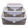 Alpina Food Container Set, 3 Boxes, with Flexible Silicone Lids