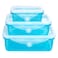Alpina Food Container Set, 3 Boxes, with Flexible Silicone Lids