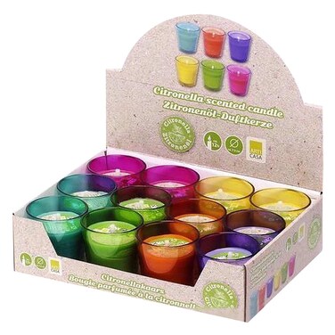 Citronella - Candle Pot Glass 6 Assorted