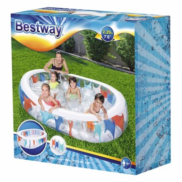 Bestway Inflatable Elliptic Family Pool, 229 x 152 x 51 cm, Model 54066