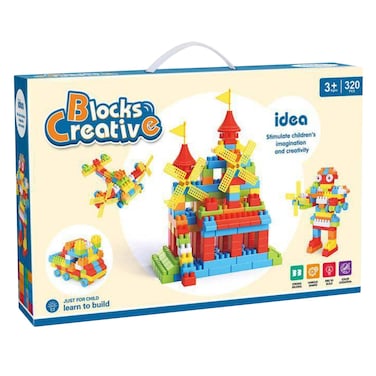 Family Center Blocks Creative Building Blocks Play Set 3+ Years 320 Pieces