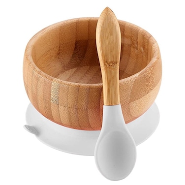 LUQU Silicone + Wood- Bowl &amp; Spoon
