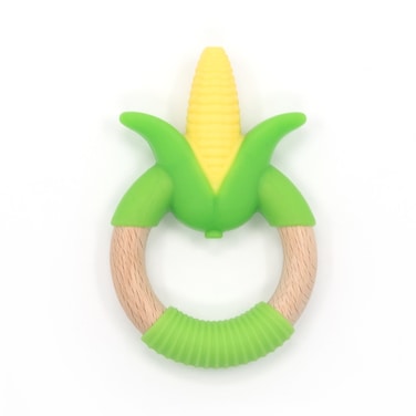 LUQU Silicone + Wood Teether- Flower