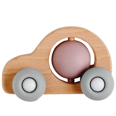 LUQU Silicone + Wood Teether- Car