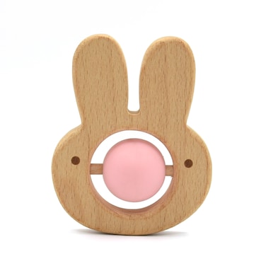 LUQU Silicone + Wood Teether- Center Ball