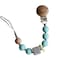LUQU Silicone Pacifier Beads- Blue Wood