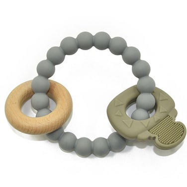 LUQU Silicone + Wood Teether- Fish