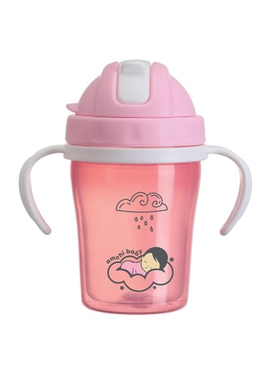 240ml Double Wall Training Sippy Cup-Pink