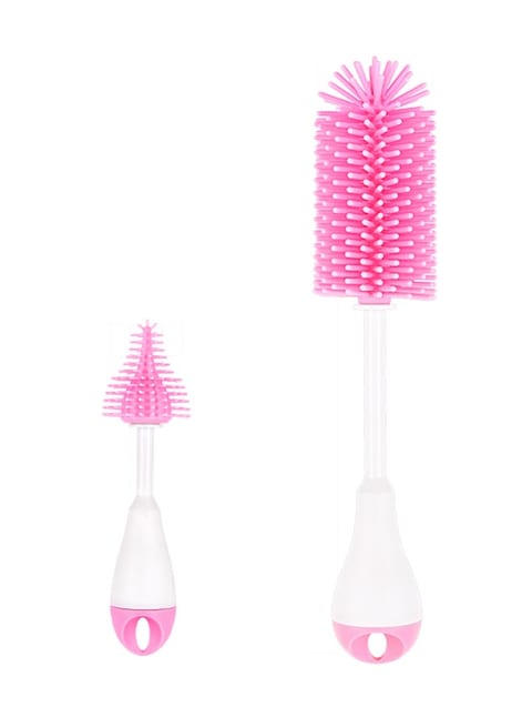 Buy LUQU Silicone baby bottle brush set in Pink Online