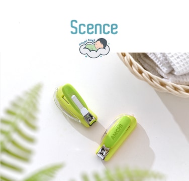 مقص أظافر للأطفال على شكل رسوم متحركة - أخضر