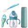 LuQu Northern Double Wall Vacuum Insulated Bottle Traveling Set For Toddler-Blue