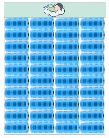 Amchi Baby Disposable Scented Bags pack of 40 rolls/800 Bags- Blue